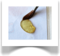 Masking fluid being removed